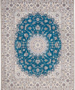 Tappeto Online 26 Tappeto Persiano Nain 6 Fili Lana e Seta Annodato a Mano 261x209 Z445536